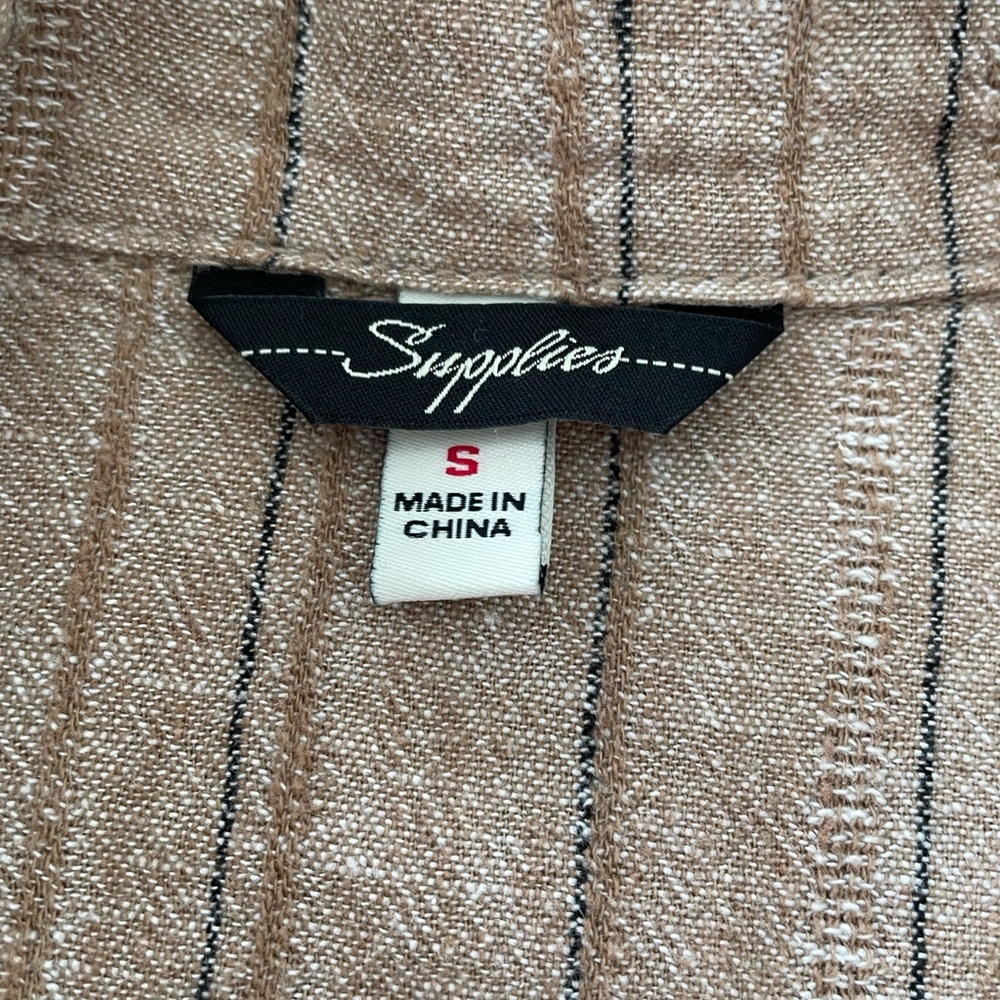 Linen Blend Tan Jacket - Picture 7 of 8